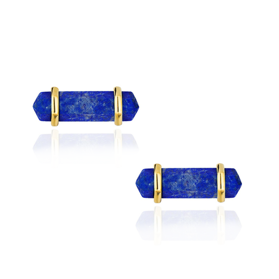 925 Silver Cufflinks with Lapiz Lazuli