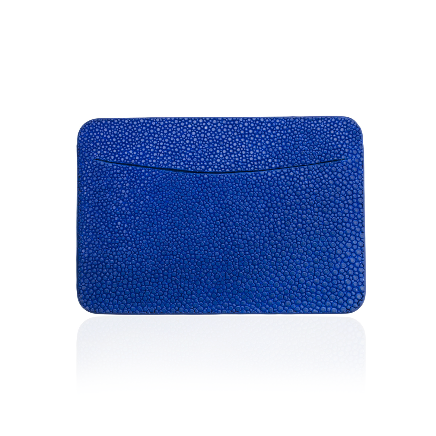 Credit Card Pouch in Blue Stingray Leather