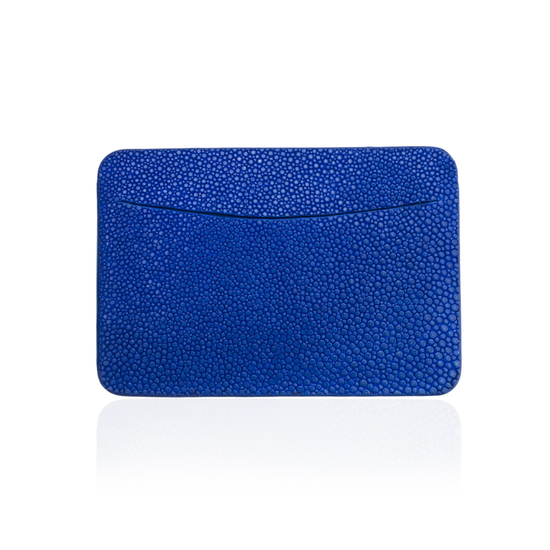 Blue Textured Wallet with Brown Interior – Sazingg