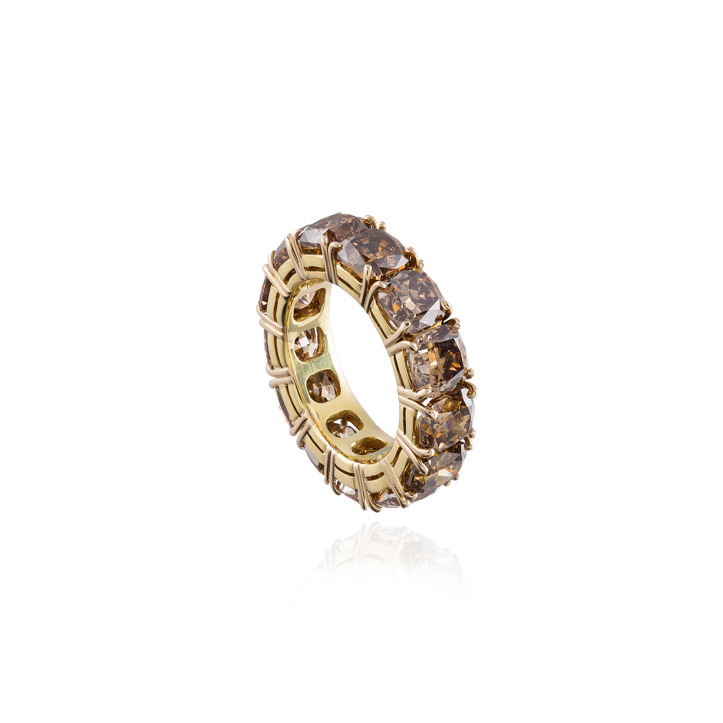 Load image into Gallery viewer, Cognac Diamond Eternity Ring
