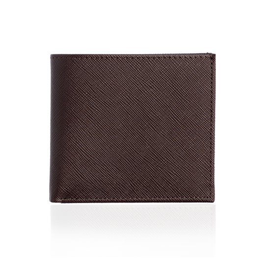 Brown Textured Leather Wallet