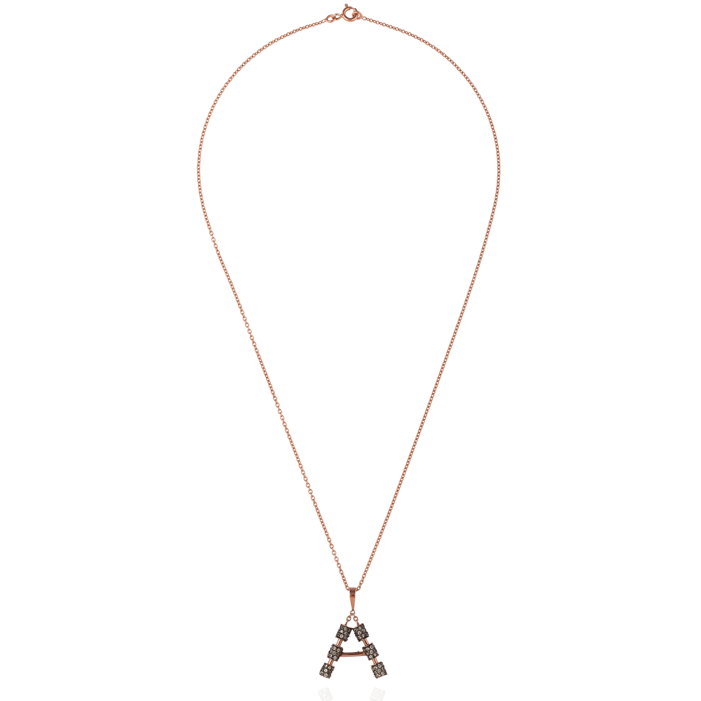 925 Silver Initial Necklace with Sapphire
