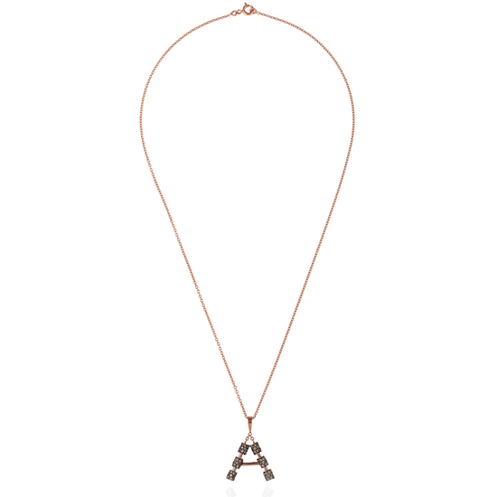 925 Silver Initial Necklace with Sapphire