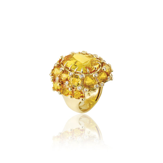Yellow Gold Ring with Yellow Sapphire