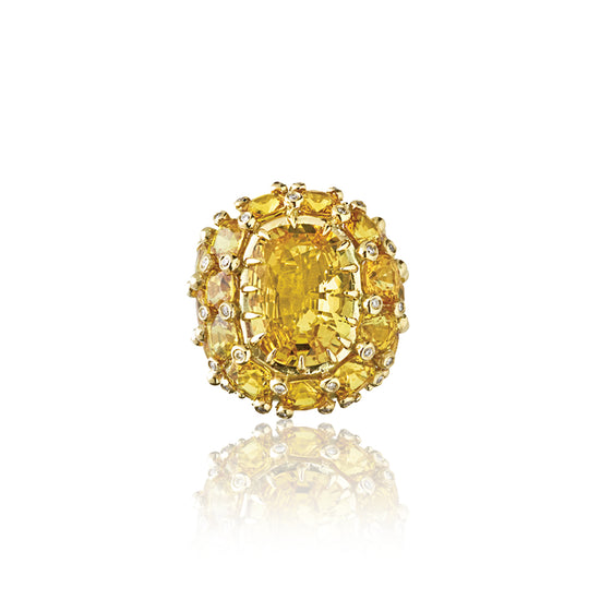 Yellow Gold Ring with Yellow Sapphire