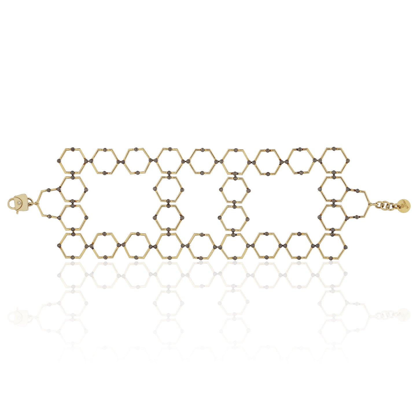 18k Yellow Gold and Black Rhodium Bracelet