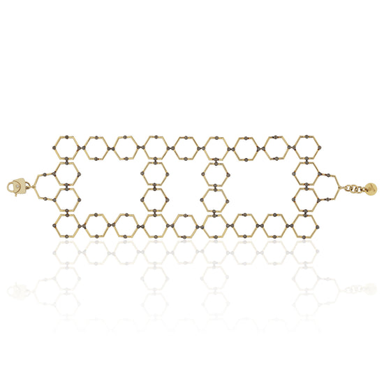 Load image into Gallery viewer, 18k Yellow Gold and Black Rhodium Bracelet
