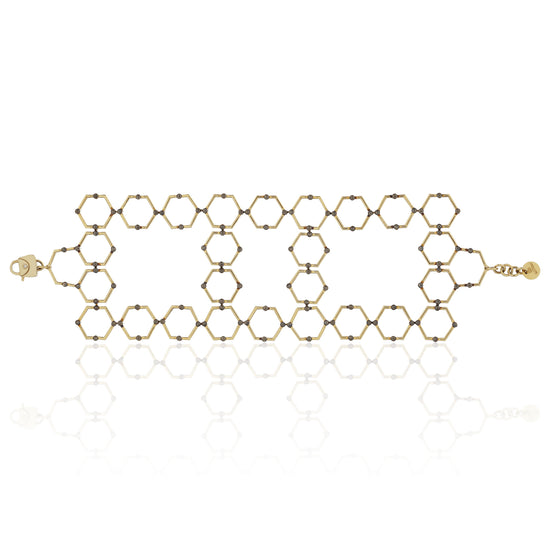 18k Yellow Gold and Black Rhodium Bracelet