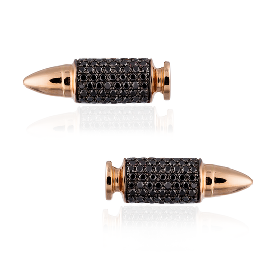 18K Rose Gold Bullet Cufflinks