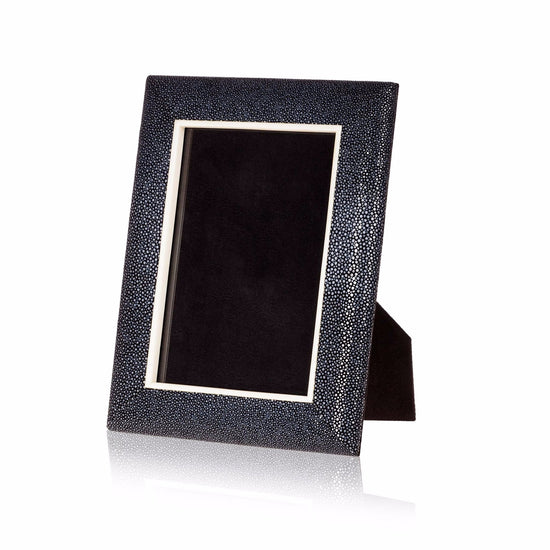 Picture Frame in Black Stingray Leather