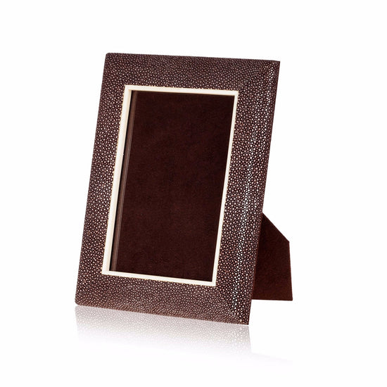 Picture Frame in Brown Stingray Leather 5x7"