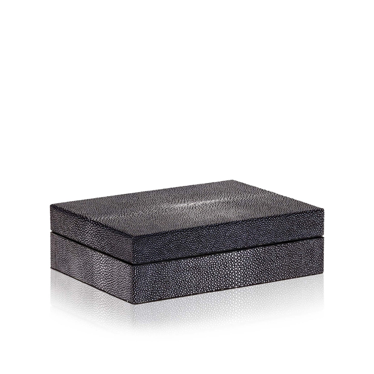 Medium Black Stingray Leather Box