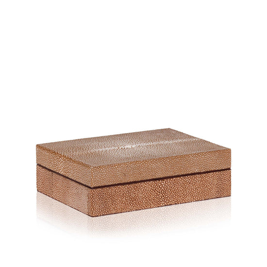 Medium Box in Light Brown Stingray Leather