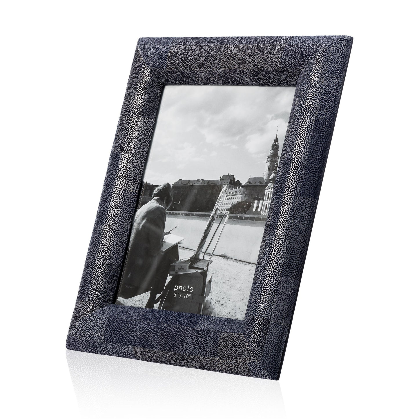 Load image into Gallery viewer, Picture Frame in Blue Stingray Leather
