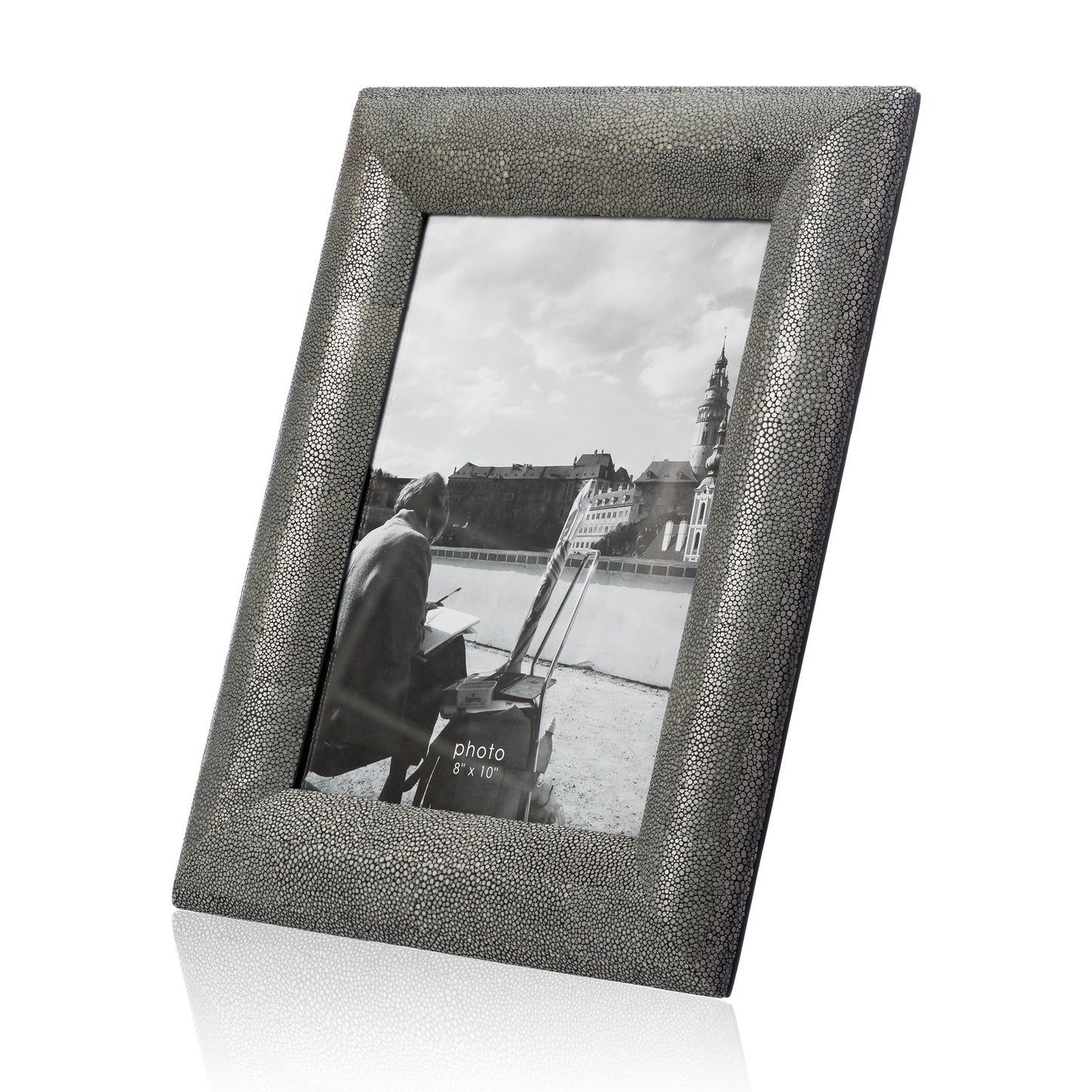 Picture Frame in Grey Stingray Leather