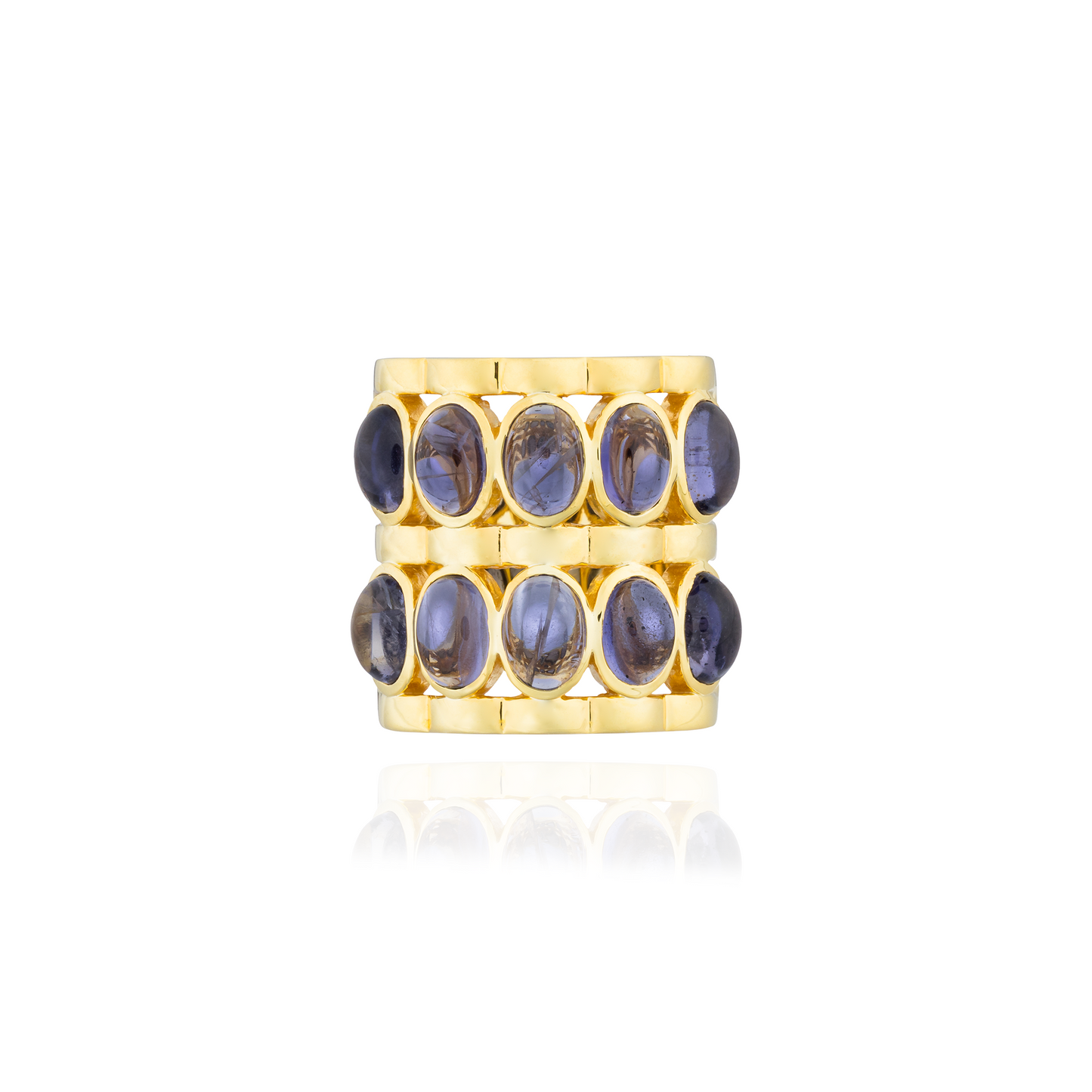 925 Silver Caramelo Ring with Iolite