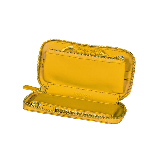 Yellow Travel Jewelry Pouch