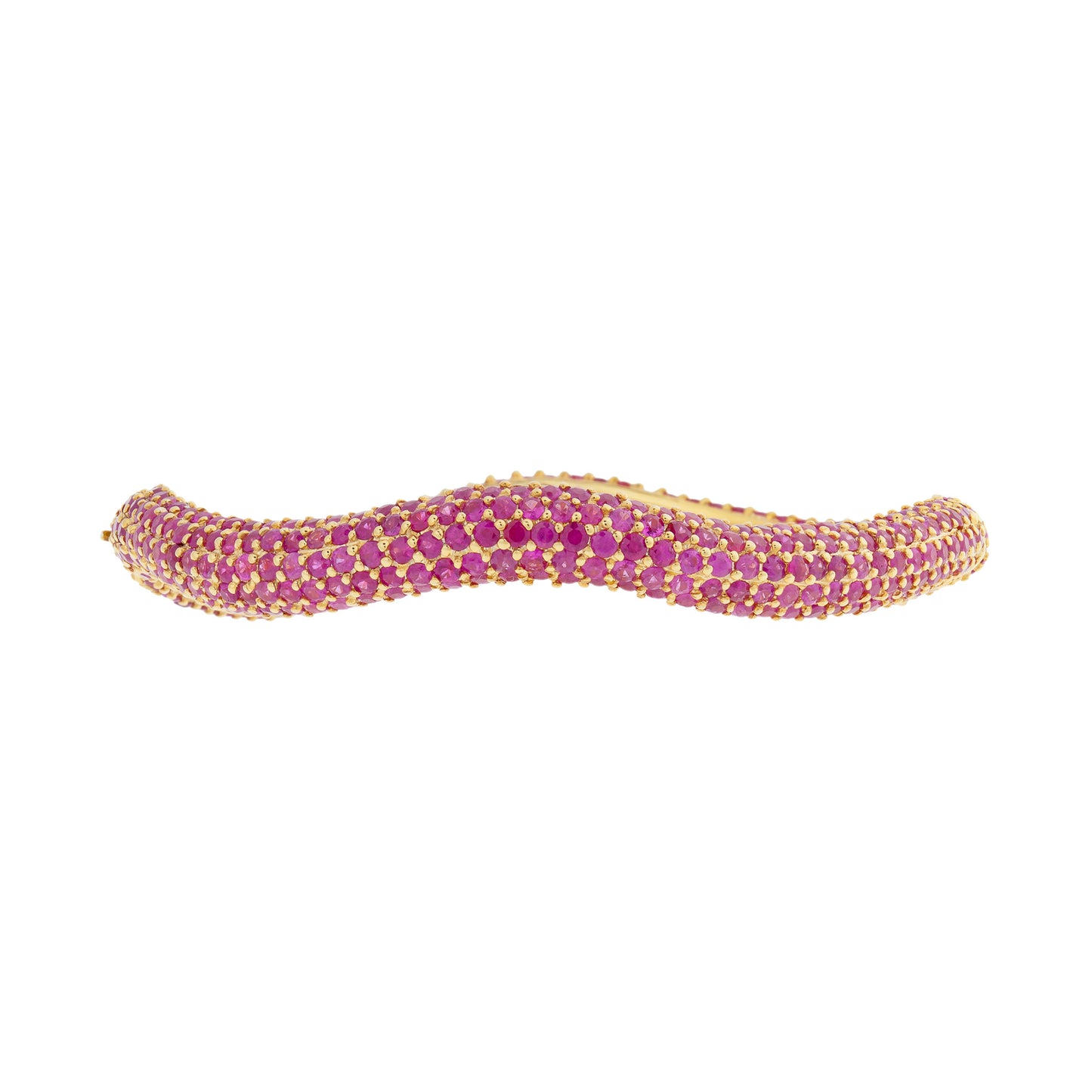 925 Silver Bangle with Rubies