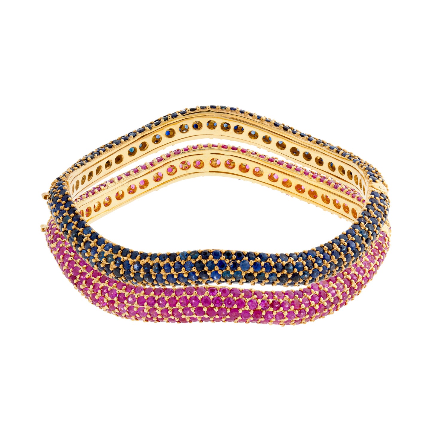 925 Silver Bangle with Rubies