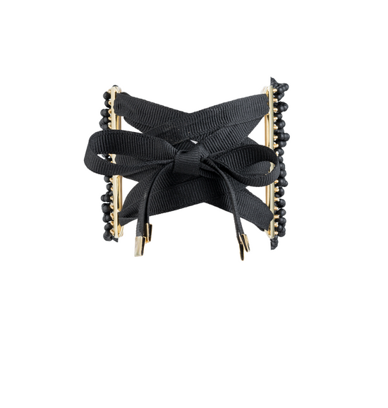 Load image into Gallery viewer, 925 Silver Moon Zinta Bracelet with Black Spinel &amp;amp; Green Sapphire
