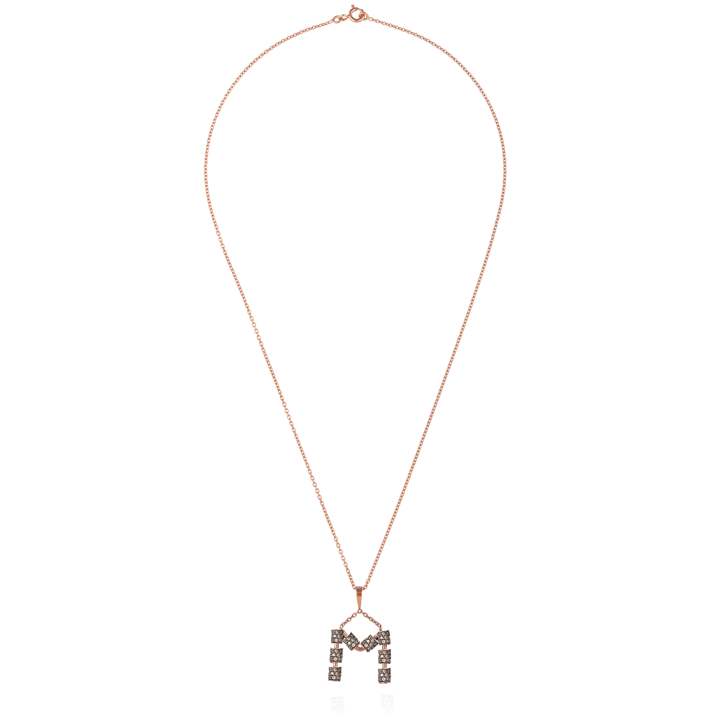 925 Silver Initial Necklace with Sapphire