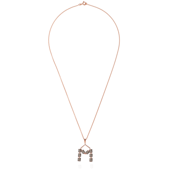 925 Silver Initial Necklace with Sapphire