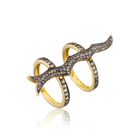 Load image into Gallery viewer, 14K Yellow Gold Ring with Green Sapphire
