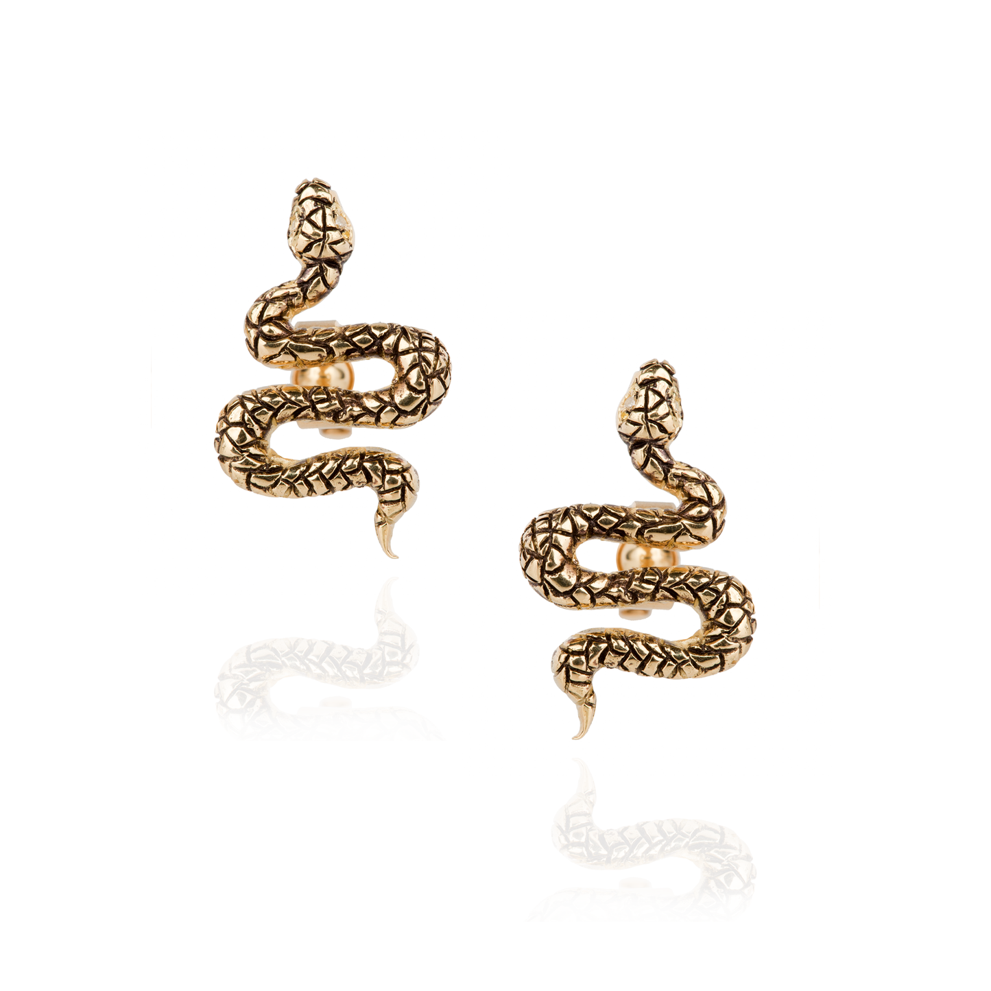 18k Yellow Gold Snake Cufflinks