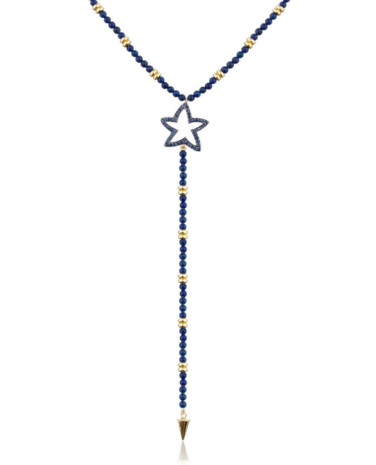 Load image into Gallery viewer, 925 Silver Necklace with Lapiz Lazuli
