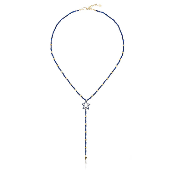 Load image into Gallery viewer, 925 Silver Necklace with Lapiz Lazuli
