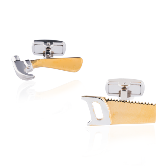 925 Silver Hammer & Saw Cufflinks