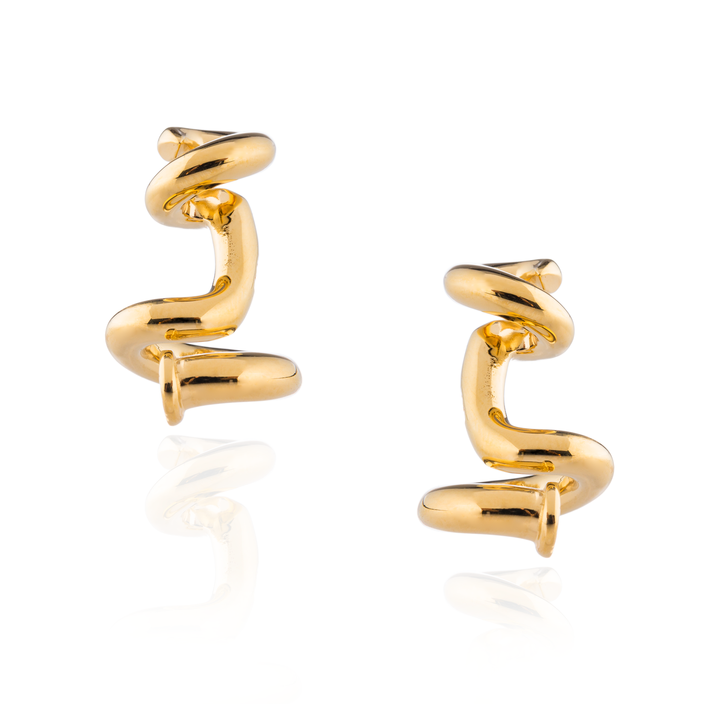 925 Silver Twisted Nail Cufflinks