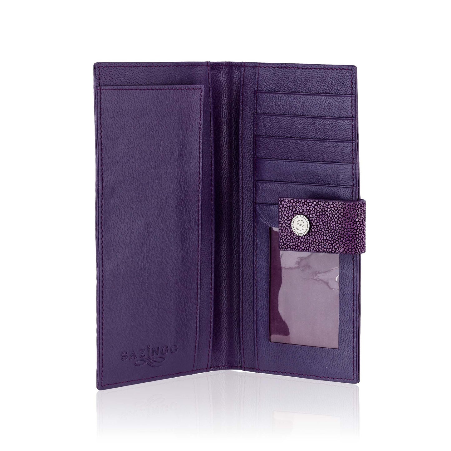 Purple  Stingray Leather Wallet