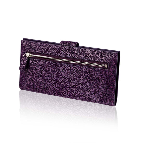 Purple  Stingray Leather Wallet