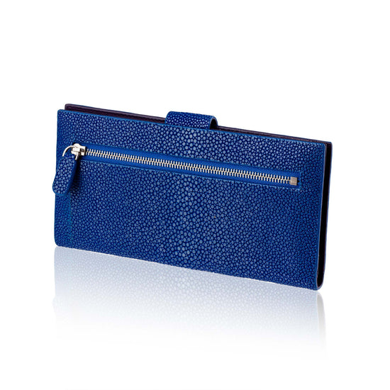 Load image into Gallery viewer, Blue Stingray Leather Wallet
