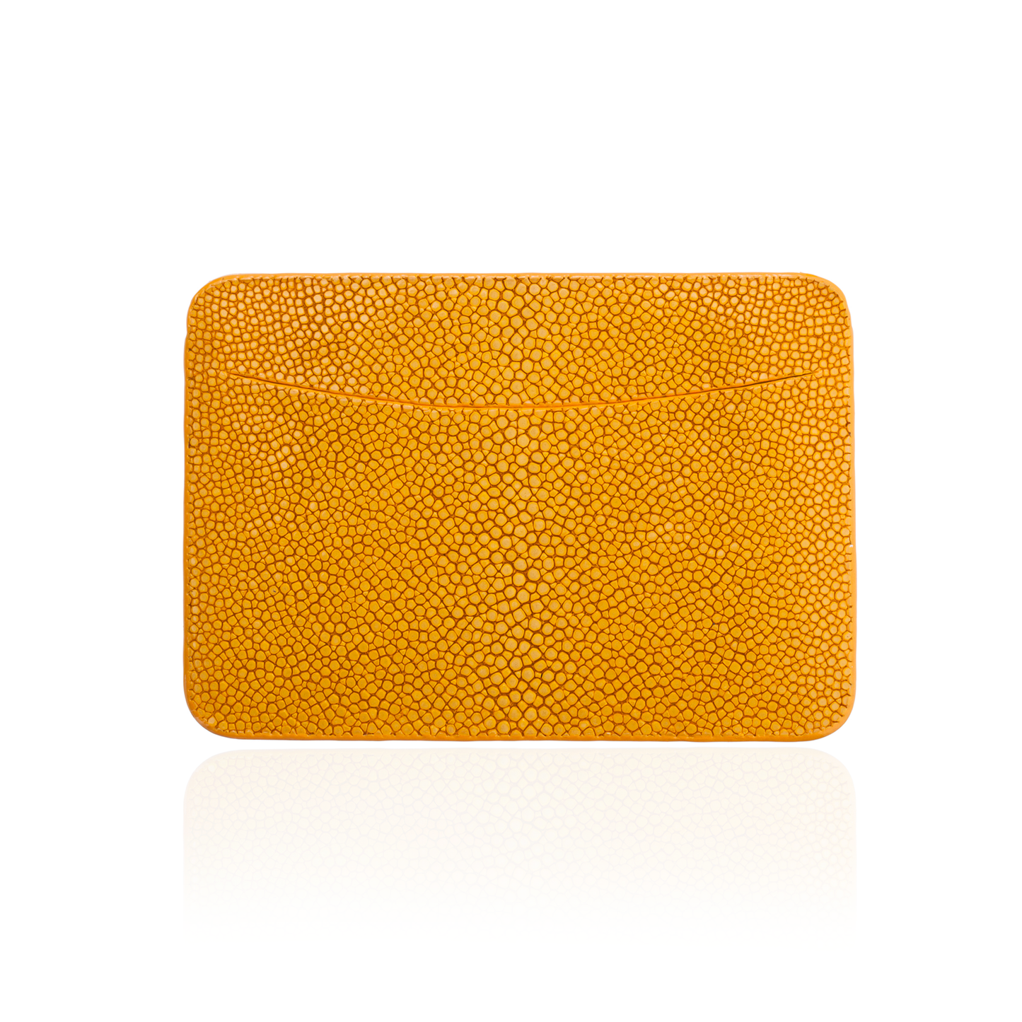 Credit Card Zip Pouch in Orange Textured Leather – Sazingg