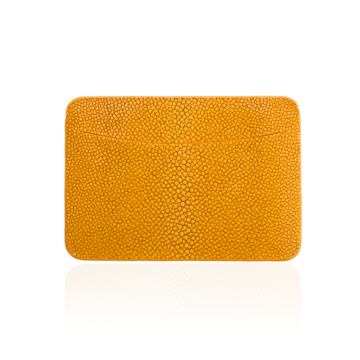 Slim Wallet in Orange Textured Leather – Sazingg