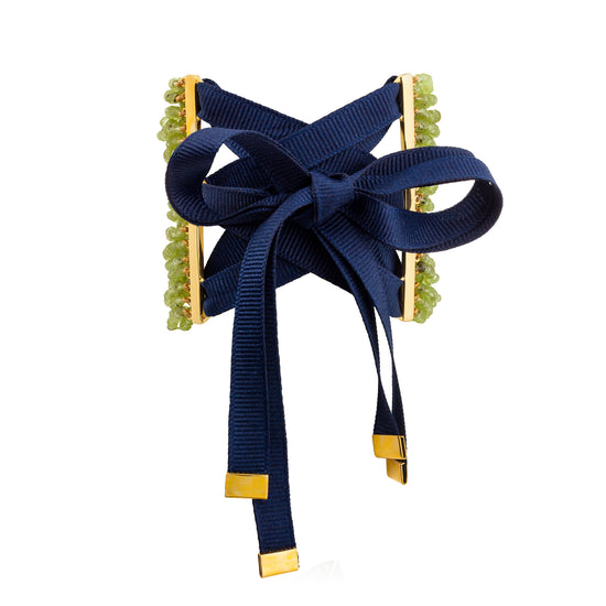 Load image into Gallery viewer, 925 Silver Stud Zinta Bracelet with Peridot &amp;amp; Blue Sapphire
